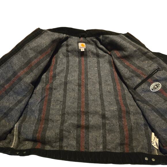 Carhartt Detroit Jacket J001 Bk Made In USA  2xl tall - Picture 6 of 8
